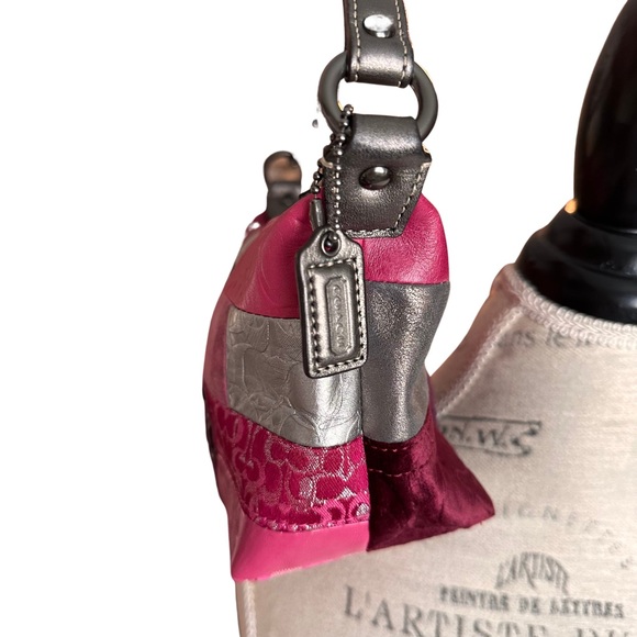 Y2K Coach Pink Patchwork Demi Baguette
Shoulder Bag Small Mini Purse - Picture 4 of 8